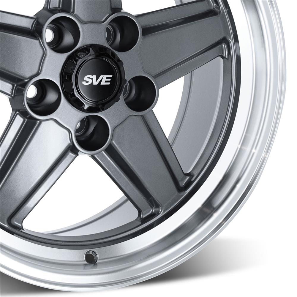 1979-93 Mustang SVE 5 Lug S89 Wheel Kit - 17x8/9  - Gunmetal