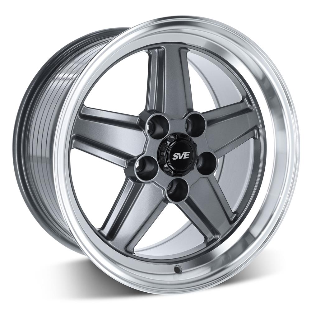 1979-93 Mustang SVE 5 Lug S89 Wheel Kit - 17x8/9  - Gunmetal