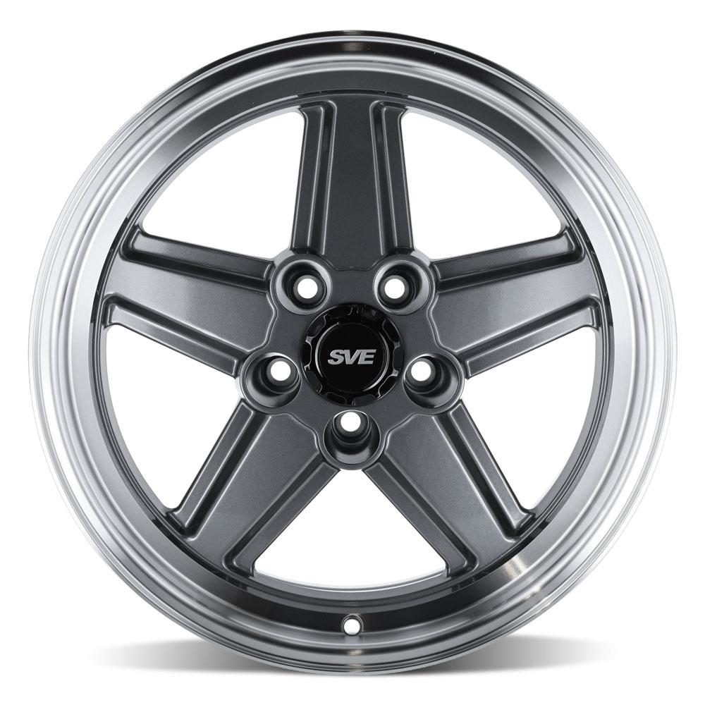 1979-93 Mustang SVE 5 Lug S89 Wheel Kit - 17x8/9  - Gunmetal