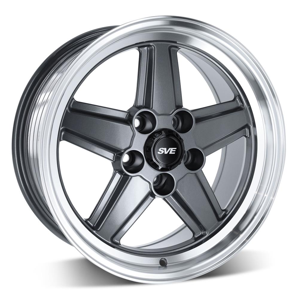 1979-93 Mustang SVE 5 Lug S89 Wheel Kit - 17x8/9  - Gunmetal
