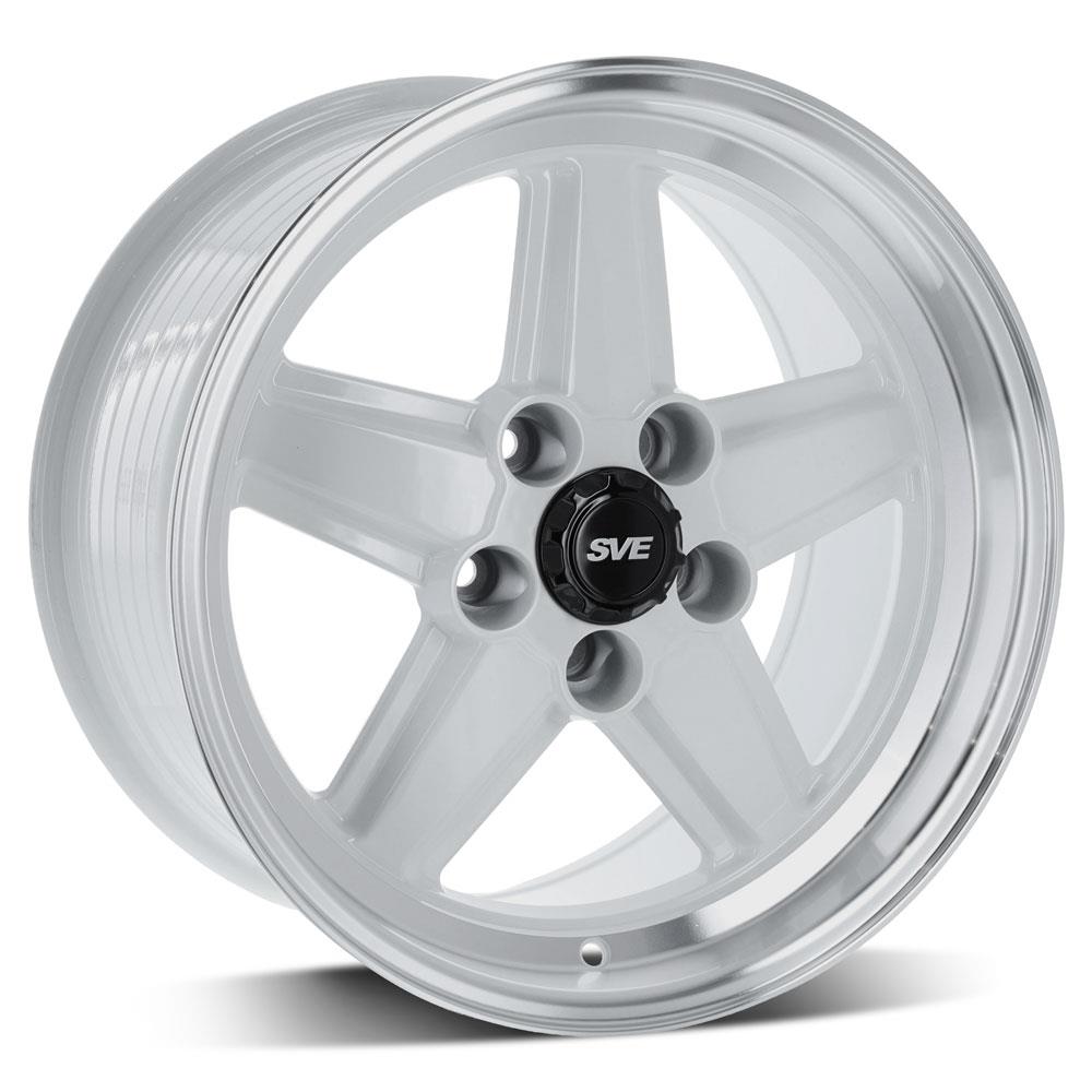 1979-93 Mustang SVE 5 Lug S89 Wheel Kit - 17x8/9  - White