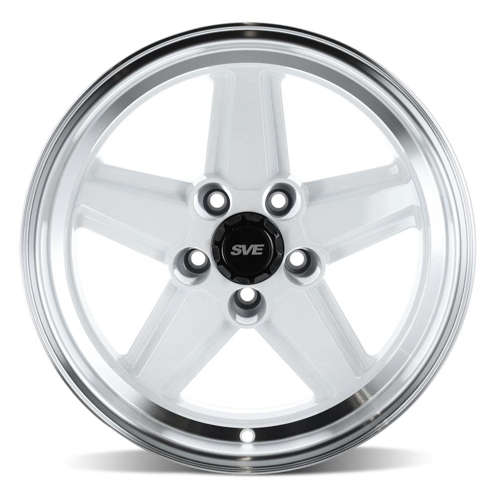 1979-93 Mustang SVE 5 Lug S89 Wheel Kit - 17x8/9  - White