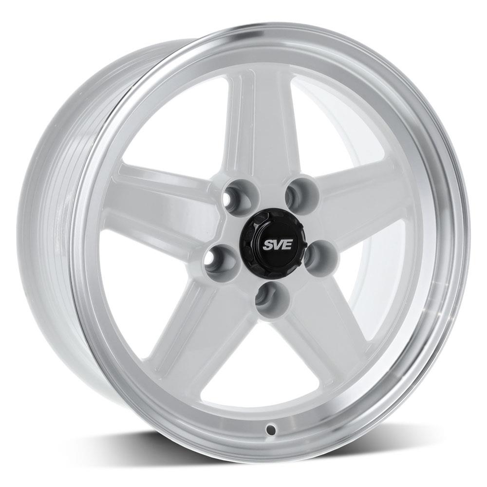 1979-93 Mustang SVE 5 Lug S89 Wheel Kit - 17x8  - White