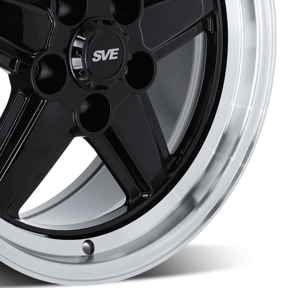 1979-93 Mustang SVE 5 Lug S89 Wheel & Nitto Tire Kit  - 17x8/9 - Black