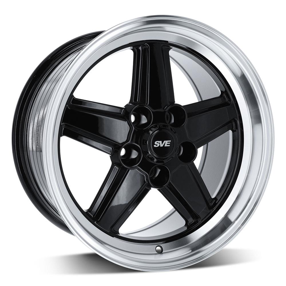 1979-93 Mustang SVE 5 Lug S89 Wheel & Nitto Tire Kit  - 17x8/9 - Black