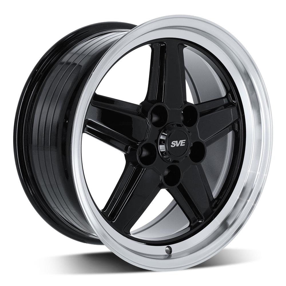 1979-93 Mustang SVE 5 Lug S89 Wheel & Nitto Tire Kit  - 17x8/9 - Black