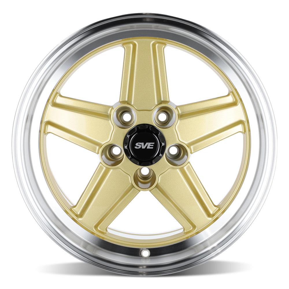1979-93 Mustang SVE 5 Lug S89 Wheel & Nitto Tire Kit  - 17x8/9 - Gold