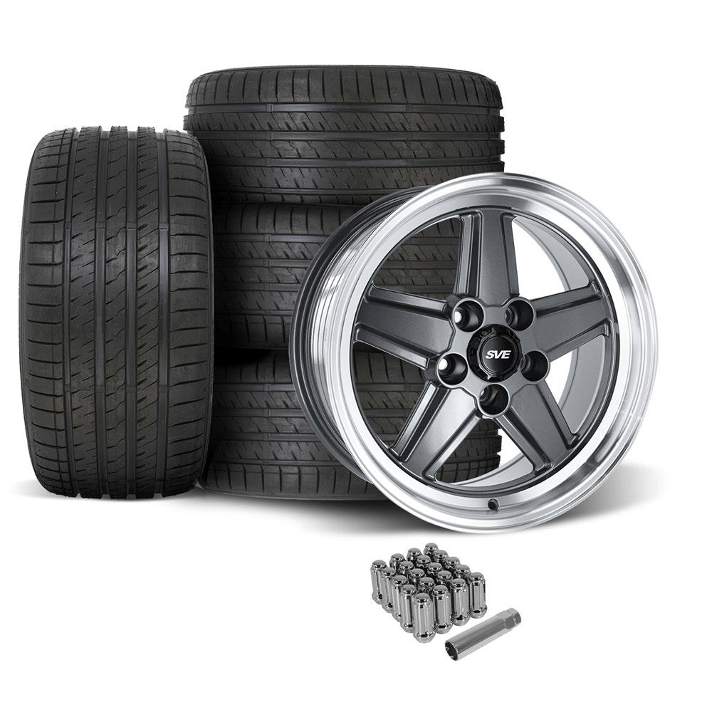 1979-93 Mustang SVE 5 Lug S89 Wheel & Sumitomo Tire Kit  - 17x8 - Gunmetal