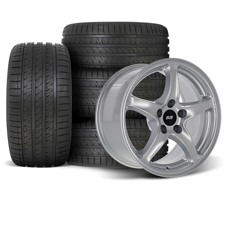 1994-2004 Mustang SVE 98 Cobra Wheel & Sumitomo Tire Kit - 17x8/9 - Silver