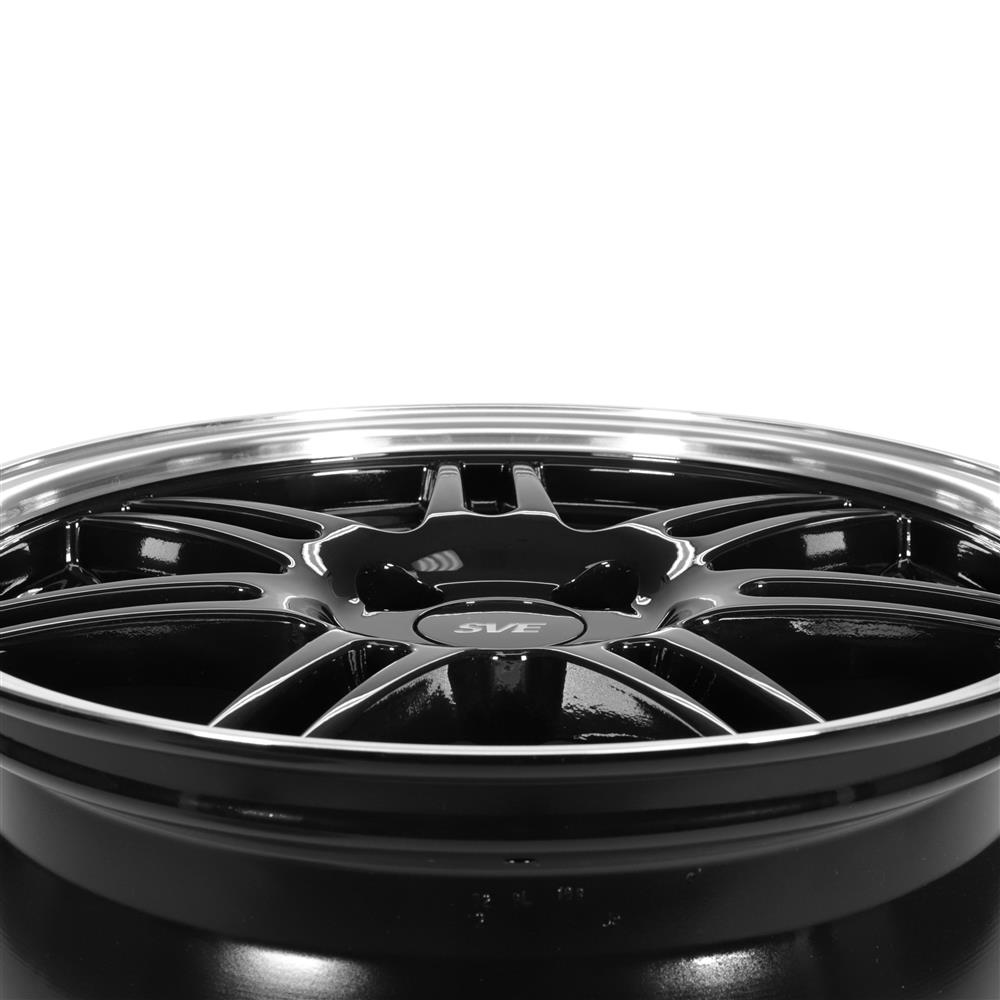 1979-93 Mustang SVE 4 Lug Anniversary Wheel & Nitto Tire Kit  - 17x9/10 - Black W/ Machined Lip