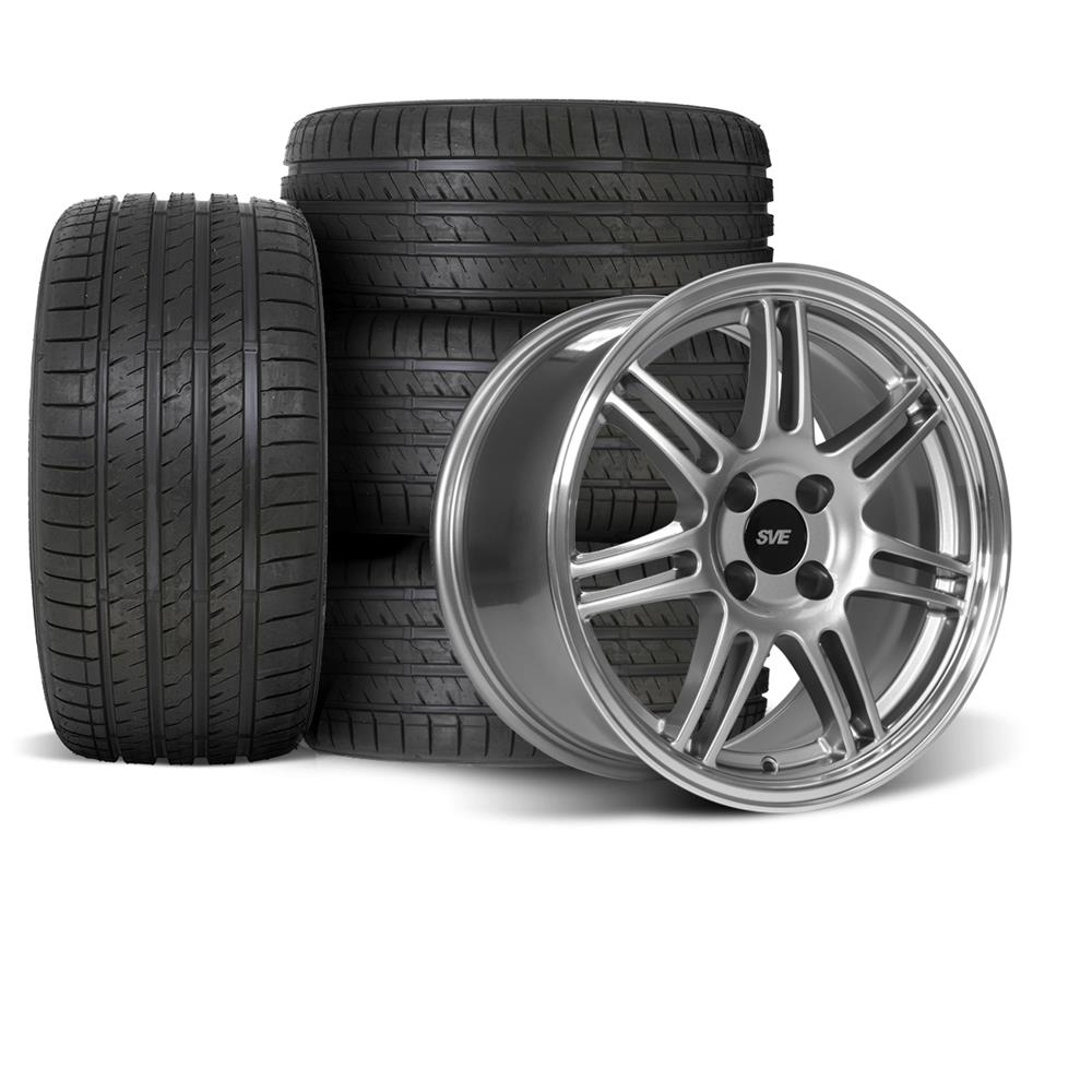 1979-93 Mustang SVE 4 Lug Anniversary Wheel & Sumitomo Tire Kit  - 17x9 - Anthracite