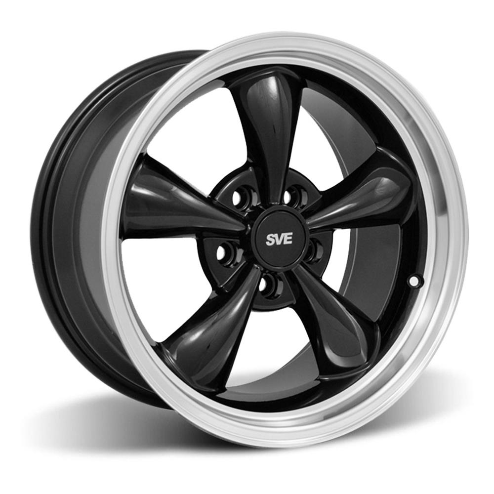 Mustang SVE Bullitt Wheel & Tire Kit - Drag Radial - Black - 17x9/10.5 | 94-04