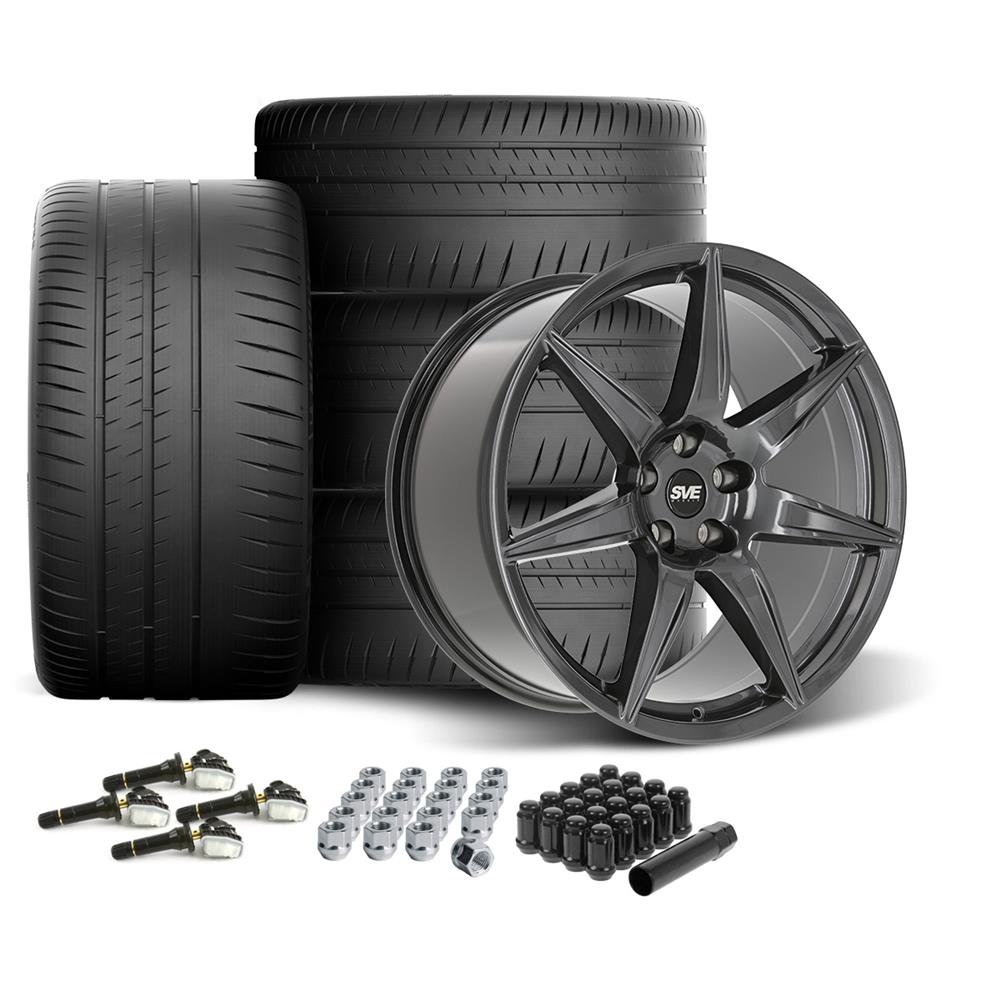 2020-2022 Mustang SVE CFX Forged Wheel & Michelin Cup 2 Tire Kit - 20x11/11.5 - Graphite - GT500