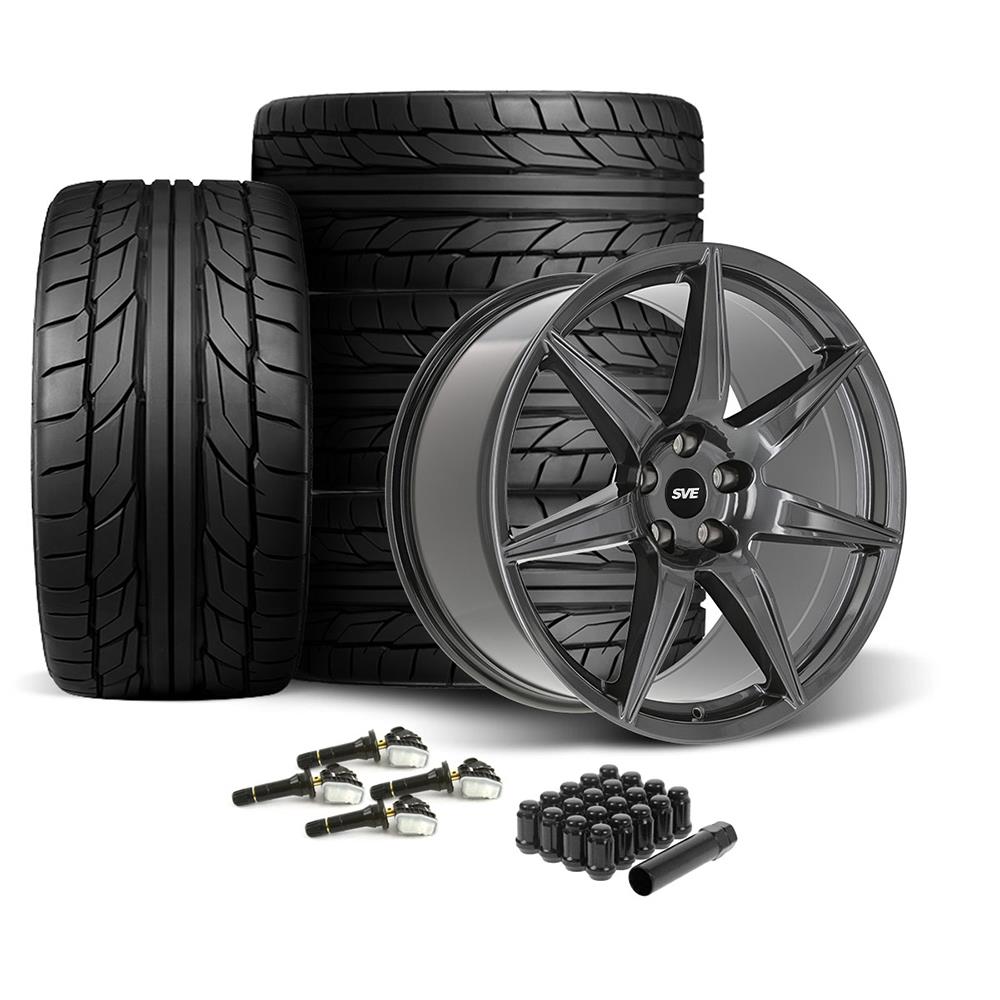 SVE Mustang CFX Wheel & Nitto Tire Kit - 20x10/11 - Gloss Graphite