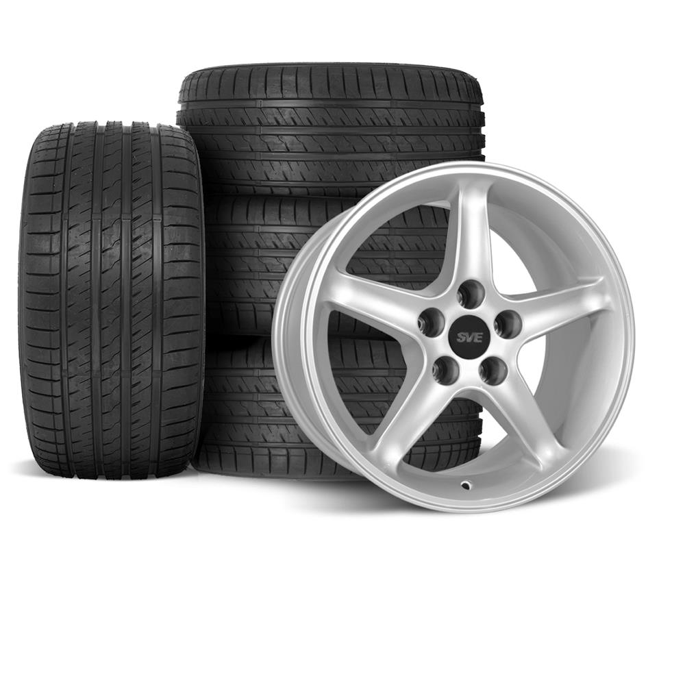 SVE Mustang 95 Cobra R Wheel & Sumitomo Tire Kit - 17x9 - Silver