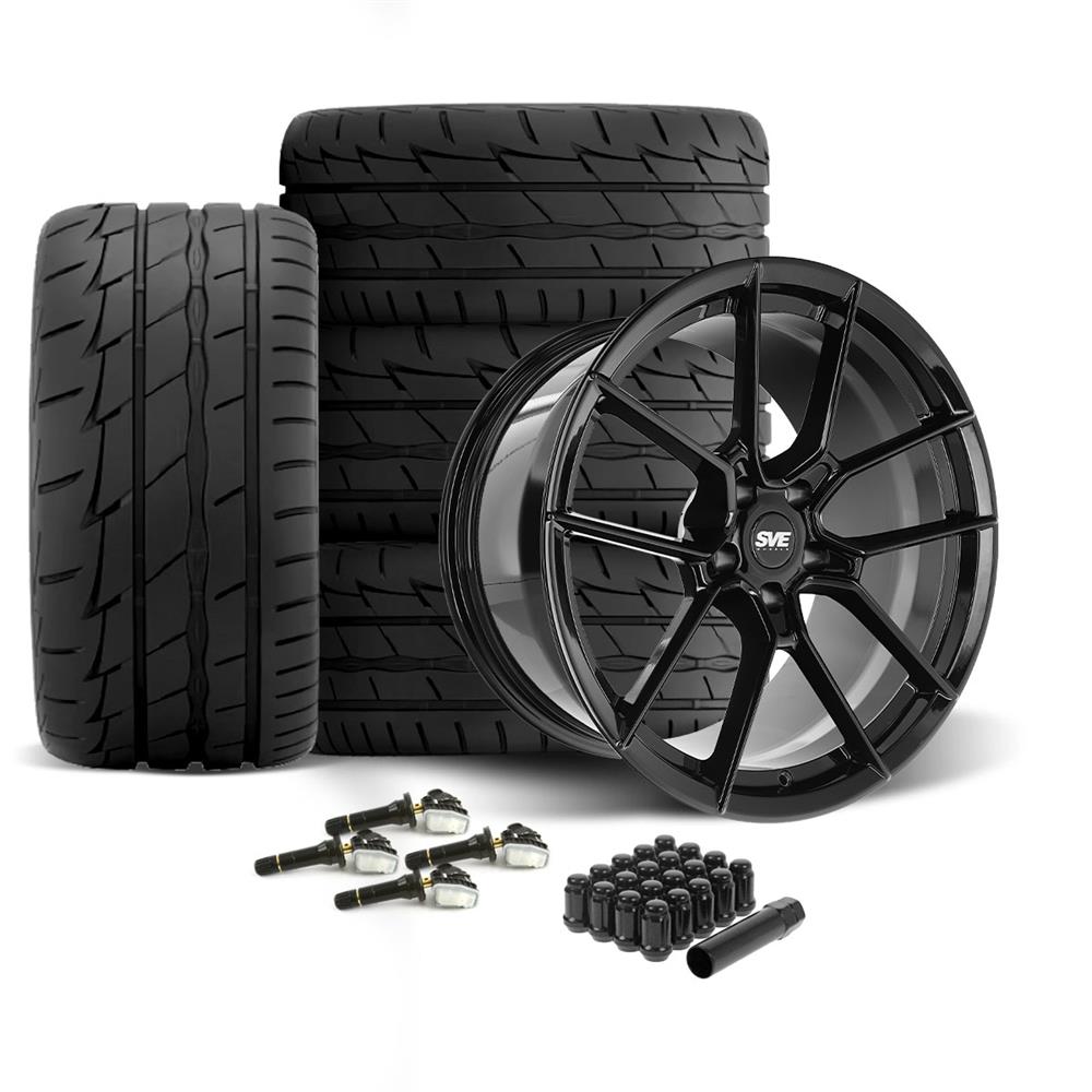 2024-26 Mustang SVE DHP1 Forged Wheel & Firestone Tire Kit - 19x10/11  - Black