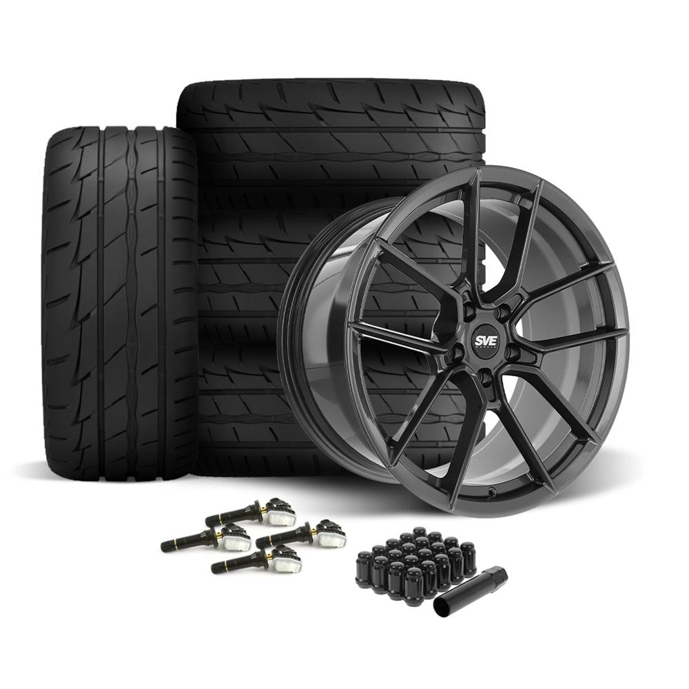 2015-23 Mustang SVE DHP1 Forged Wheel & Firestone Tire Kit - 19x10/11  - Graphite