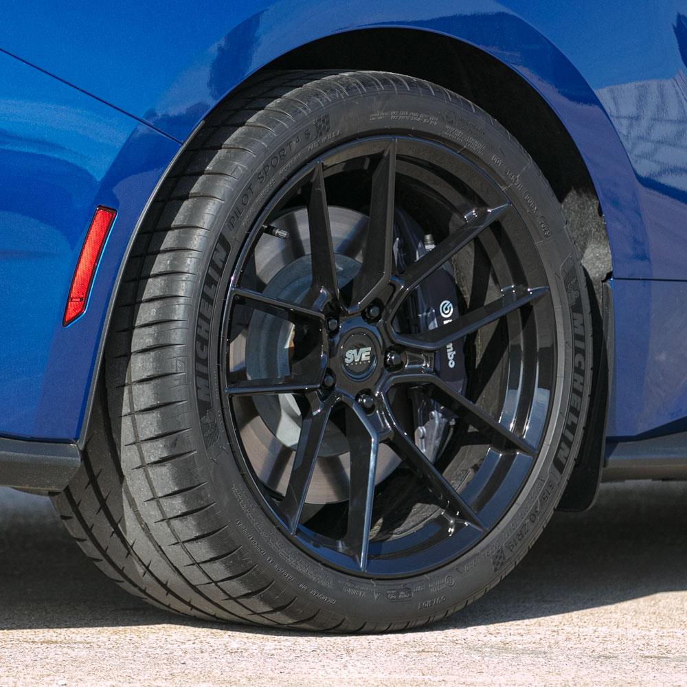 2024-26 Mustang SVE DHP1 Forged Wheel & Kenda Tire Kit - 19x10.5/11  - Black Dark Horse
