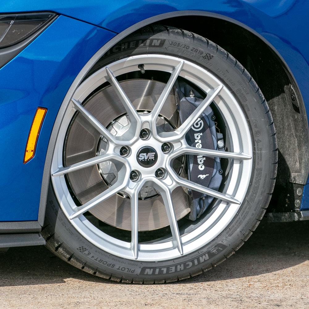 2015-25 Mustang SVE DHP1 Forged Wheel Kit - 19x10.5/11  - Silver Mach 1/Dark Horse