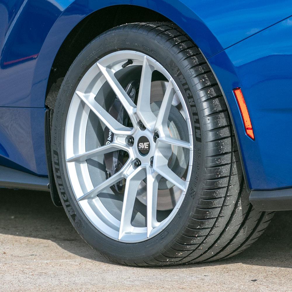 2015-25 Mustang SVE DHP1 Forged Wheel Kit - 19x10.5/11  - Silver Mach 1/Dark Horse