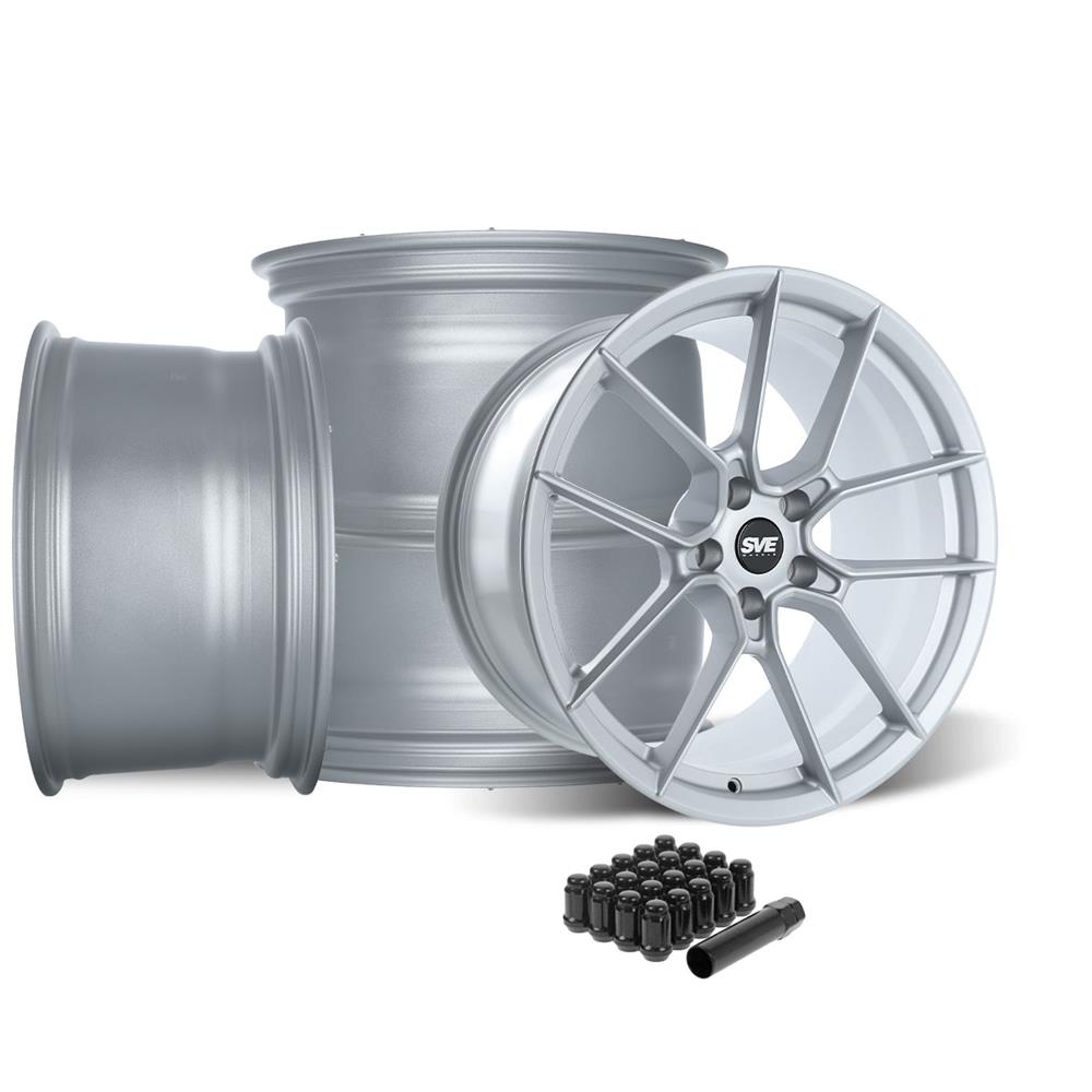 2015-25 Mustang SVE DHP1 Forged Wheel Kit - 19x10.5/11  - Silver Mach 1/Dark Horse
