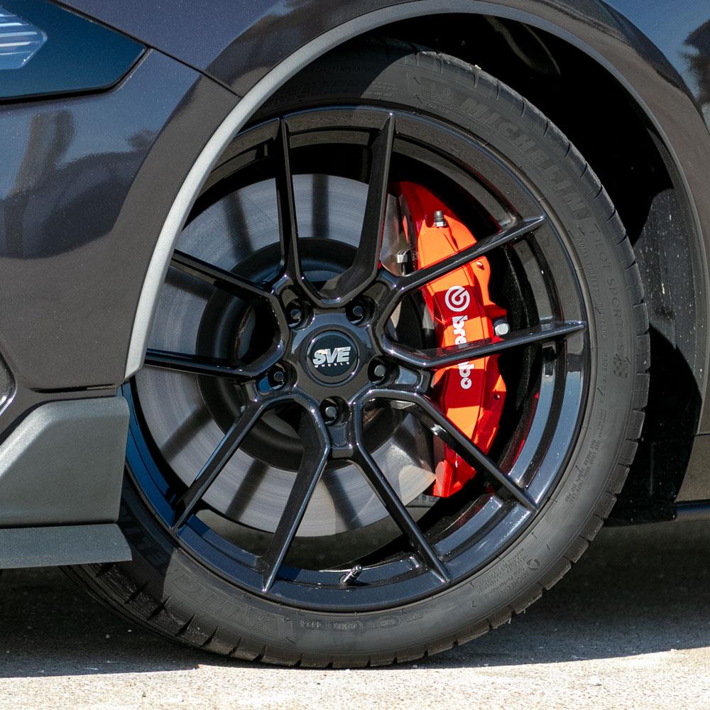 2015-23 Mustang SVE DHP1 Forged Wheel & Michelin Sport 4S Tire Kit  - 19x10.5/11 - Black Mach 1
