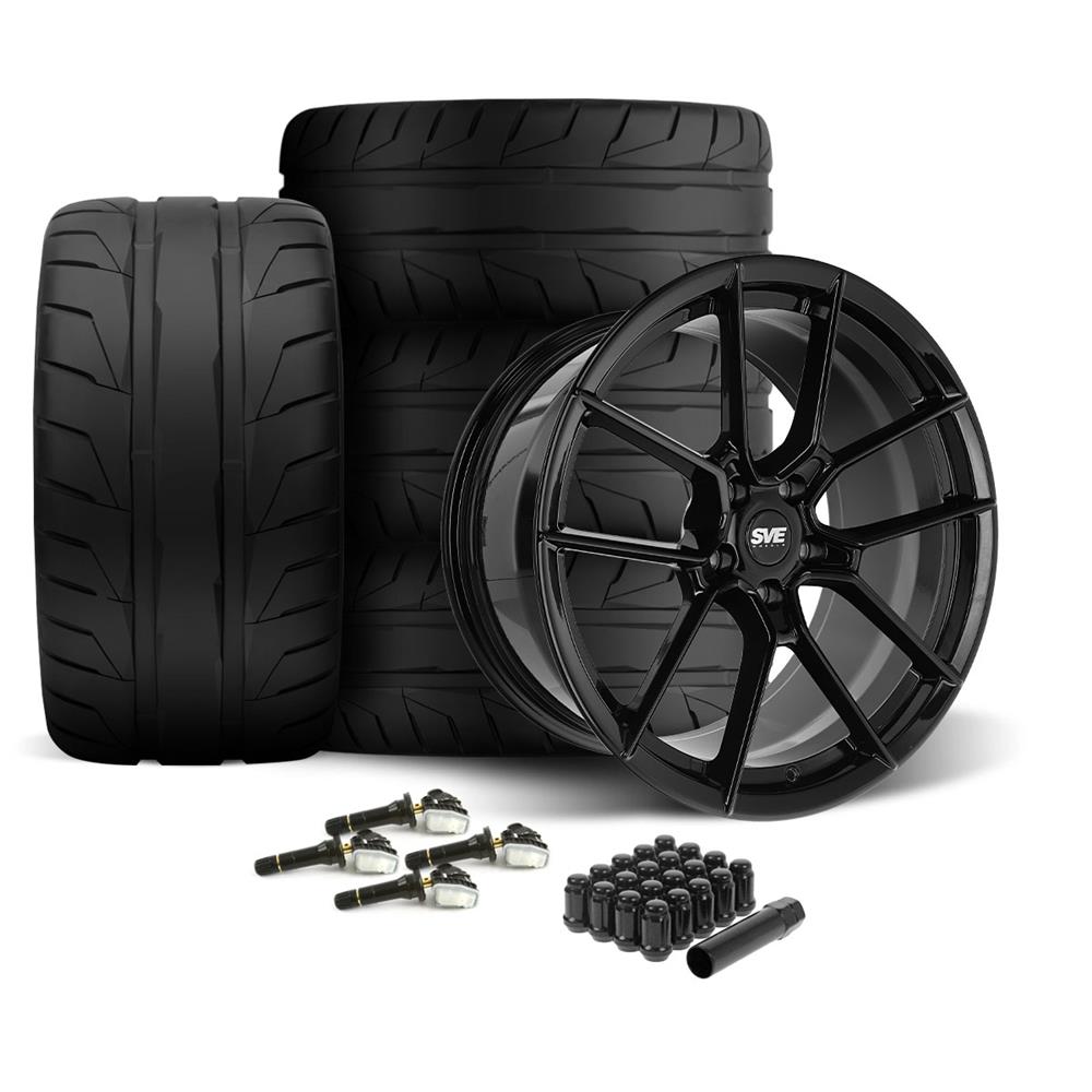 2015-23 Mustang SVE DHP1 Forged Wheel & Nitto NT05 Tire Kit - 19x10/11  - Black