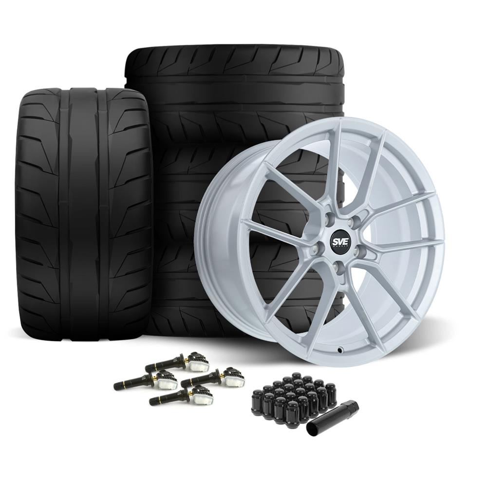 2015-23 Mustang SVE DHP1 Forged Wheel & Nitto NT05 Tire Kit - 19x10/11  - Silver
