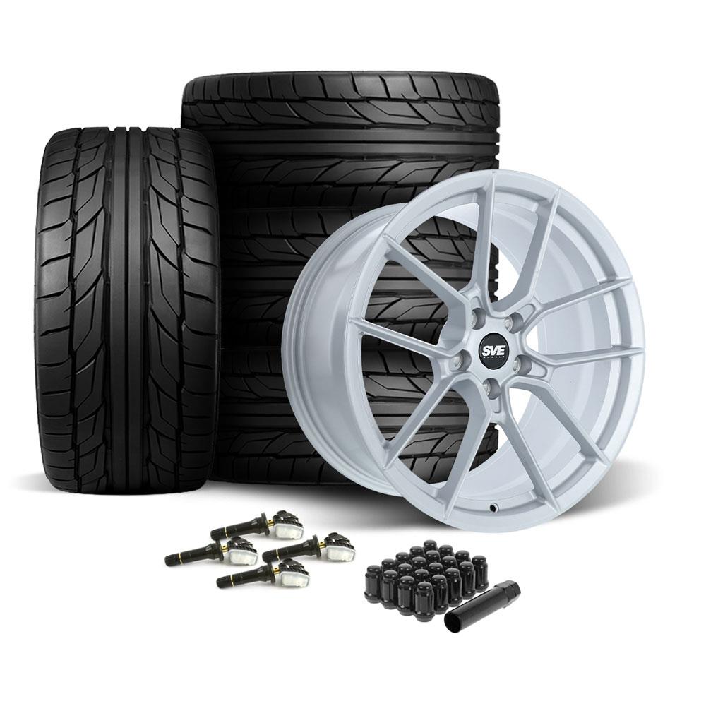 SVE Mustang DHP1 Forged Wheel & Nitto Tire Kit - 19x10/11 - Silver