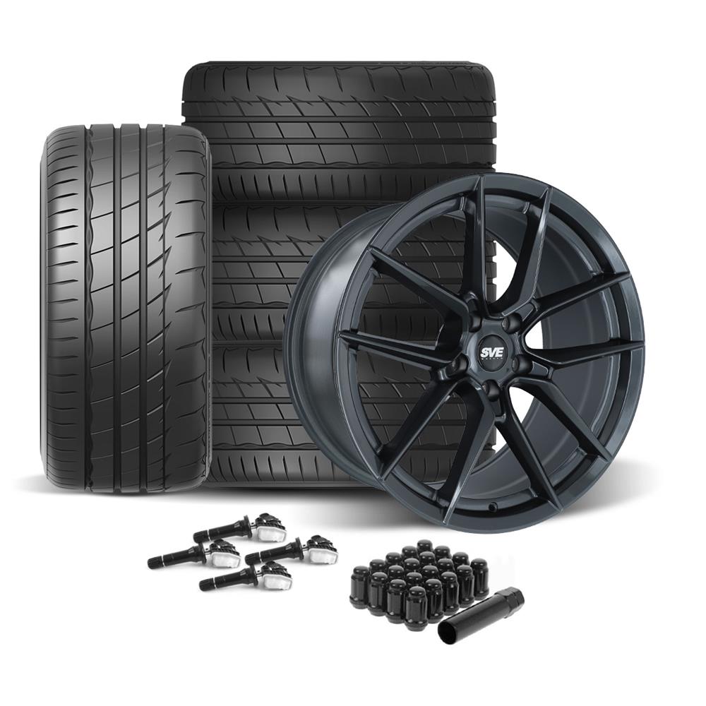 2024-26 Mustang SVE DHP1 Wheel & Firestone Tire Kit - 19x10/11  - Titanium Graphite