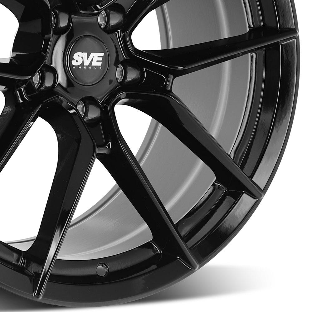 2015-23 Mustang SVE DHP1 Wheel & Firestone Tire Kit - 19x10  - Gloss Black