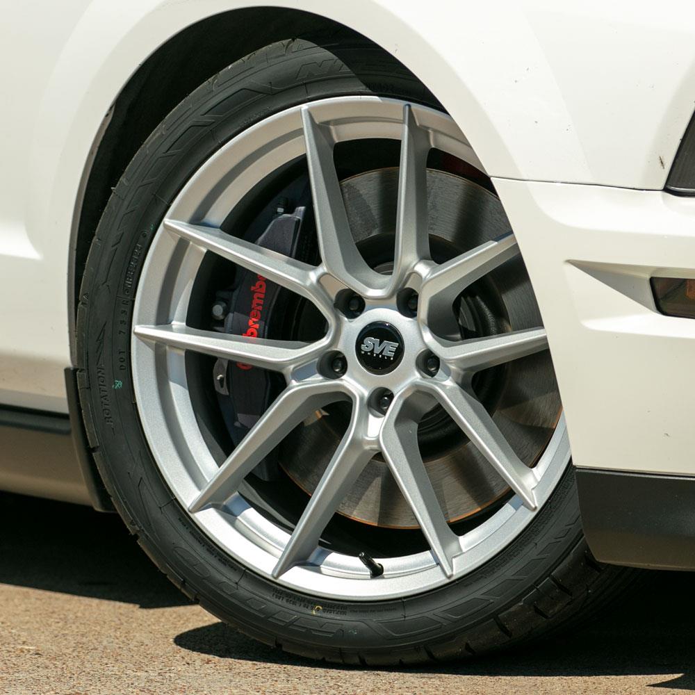 2005-14 Mustang SVE DHP1 Wheel & Firestone Tire Kit - 19x10  - Matte Silver