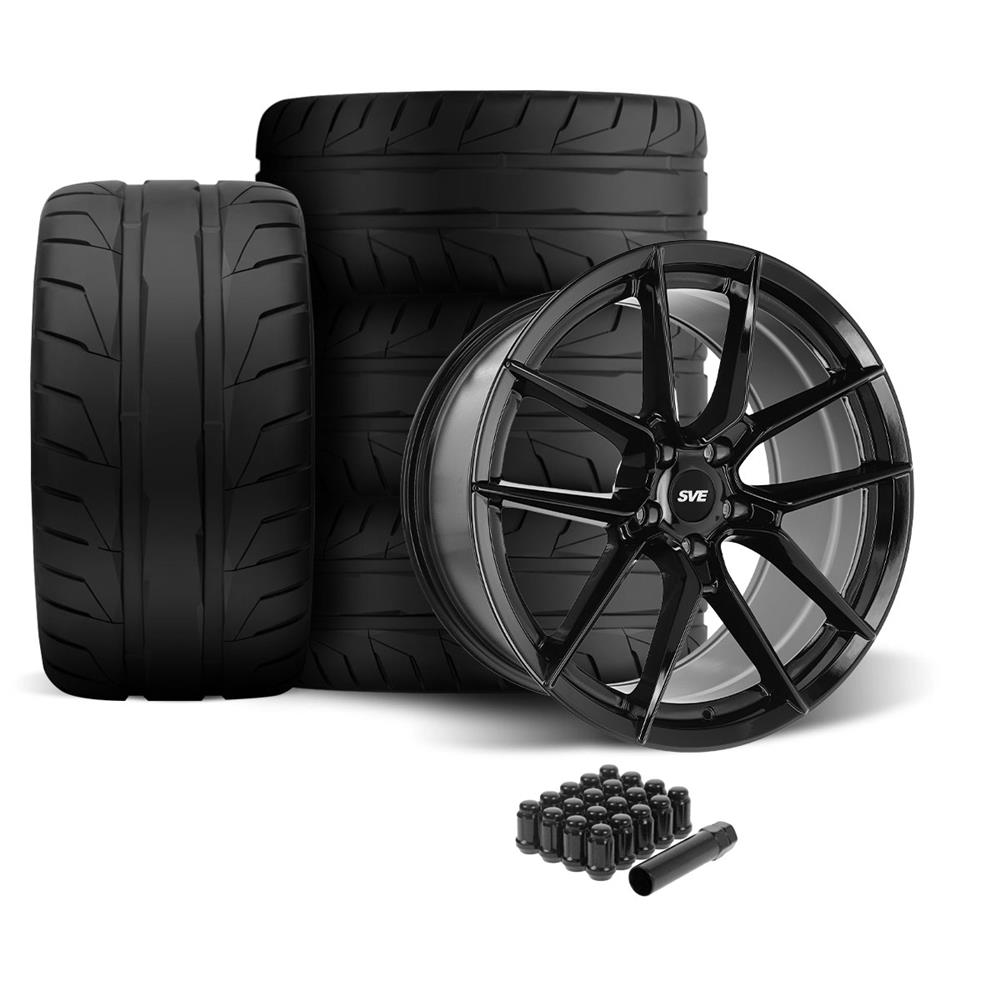 2005-14 Mustang SVE DHP1 Wheel & Nitto NT05 Tire Kit - 19x10/11  - Gloss Black