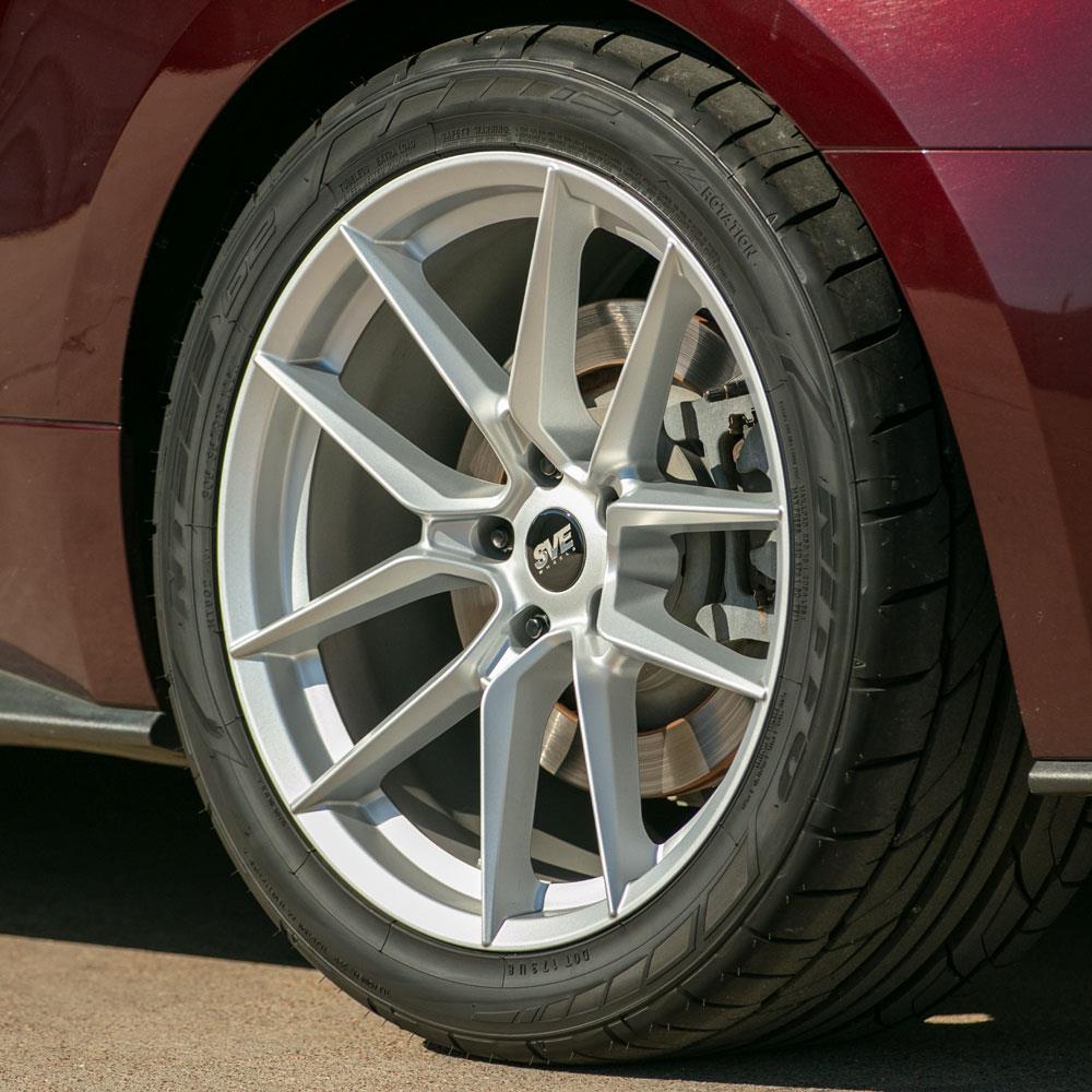 2015-23 Mustang SVE DHP1 Wheel & Nitto NT05 Tire Kit - 19x10/11  - Matte Silver