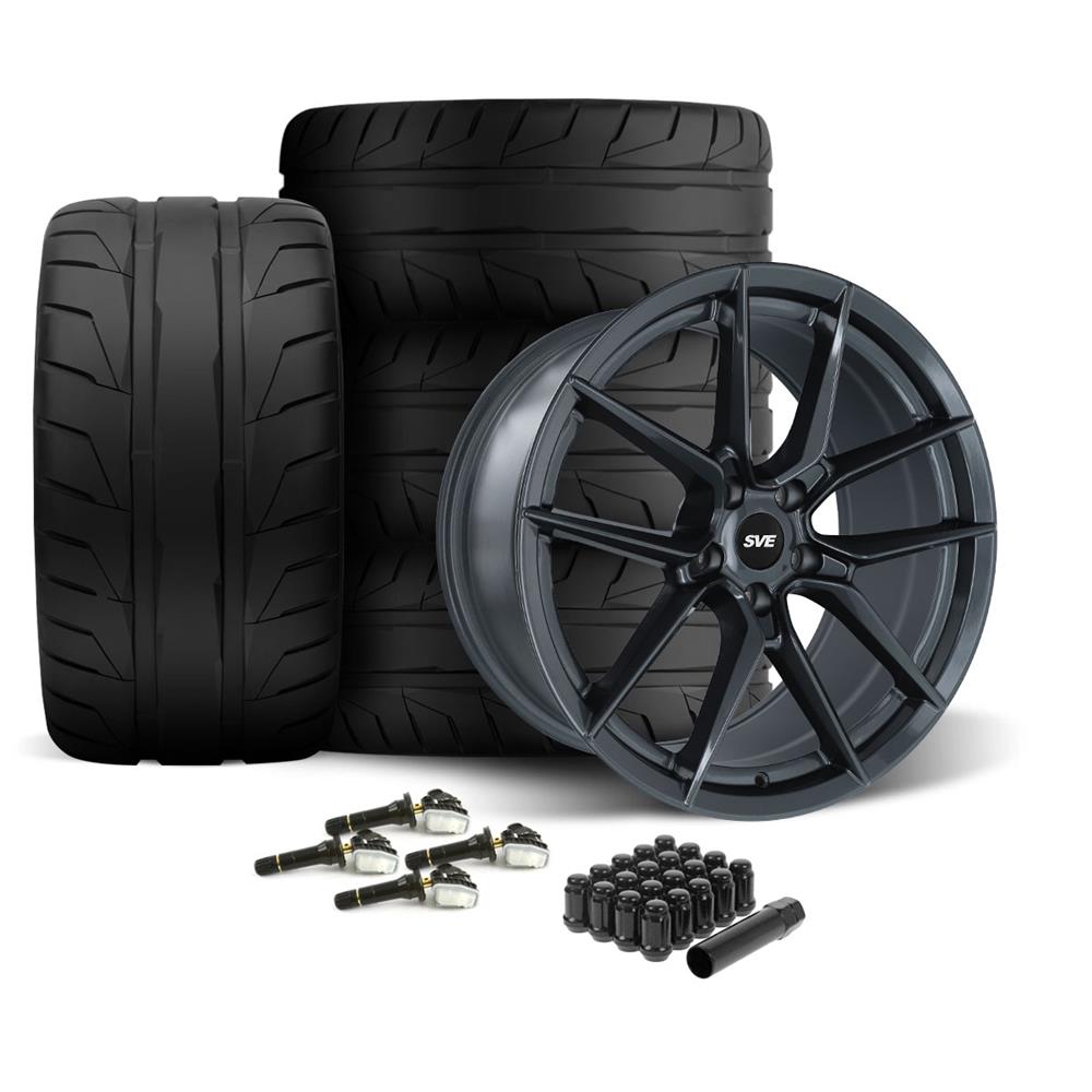 2015-23 Mustang SVE DHP1 Wheel & Nitto NT05 Tire Kit - 19x10  - Titanium Graphite