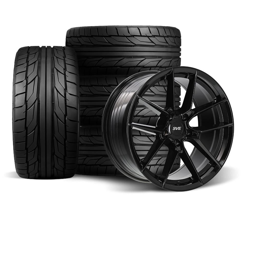 1994-04 Mustang SVE DHP1 Wheel & Nitto Tire Kit - 18x9/10  - Gloss Black
