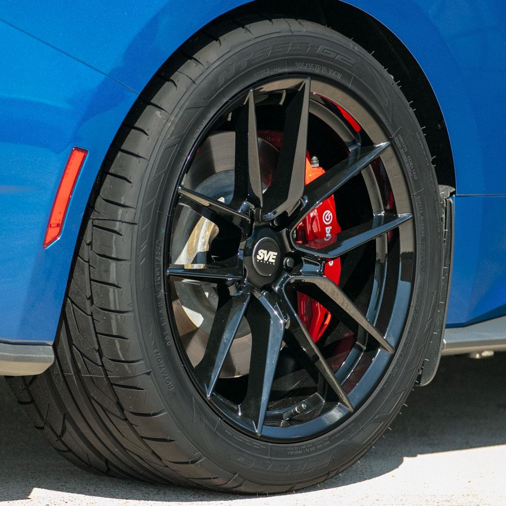 SVE Mustang DHP1 Wheel & Nitto Tire Kit - 19x10/11 - Gloss Black