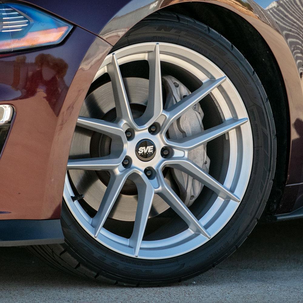 2015-23 Mustang SVE DHP1 Wheel & Nitto Tire Kit - 19x10/11  - Matte Silver