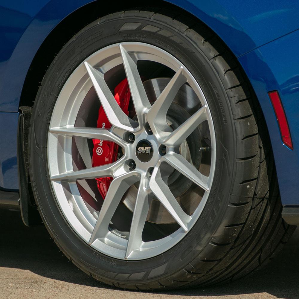 2024-26 Mustang SVE DHP1 Wheel & Nitto Tire Kit - 19x10/11  - Matte Silver