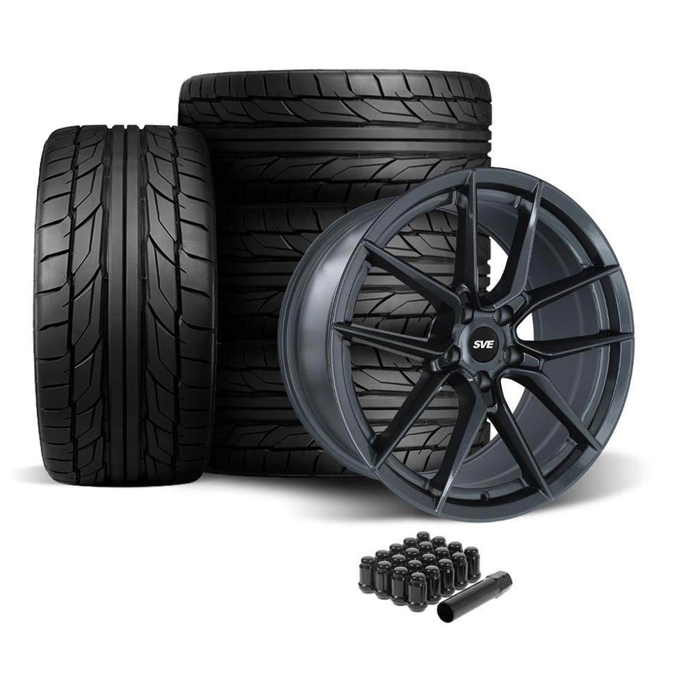 2005-14 Mustang SVE DHP1 Wheel & Nitto Tire Kit - 19x10/11  - Titanium Graphite