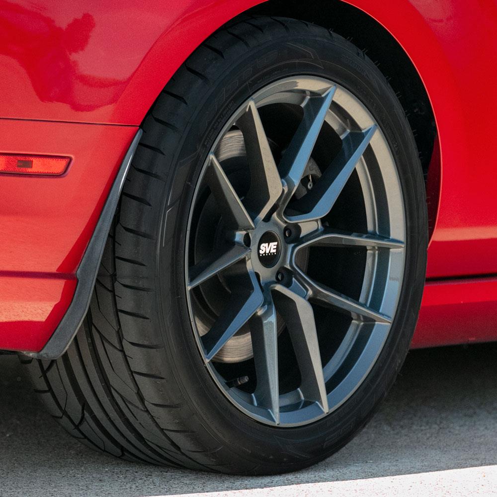 SVE Mustang DHP1 Wheel & Nitto Tire Kit - 19x10/11 - Titanium