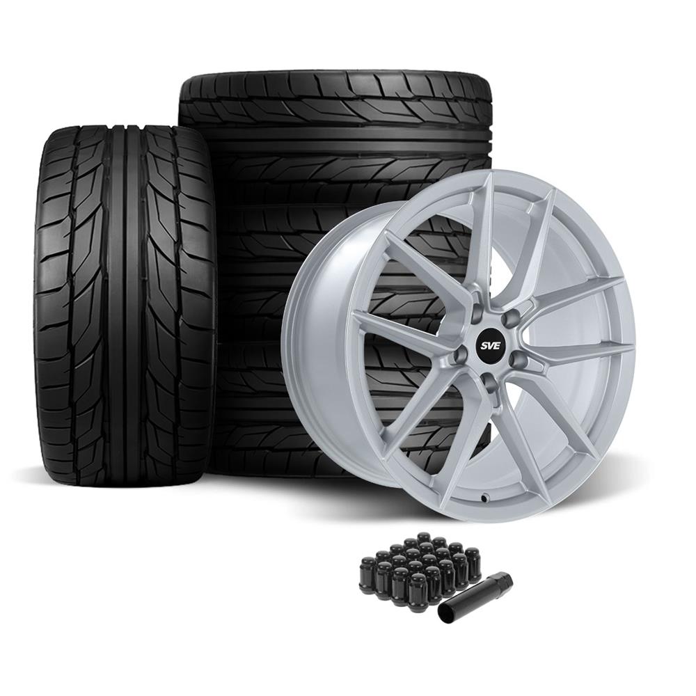 2005-14 Mustang SVE DHP1 Wheel & Nitto Tire Kit - 19x10  - Matte Silver