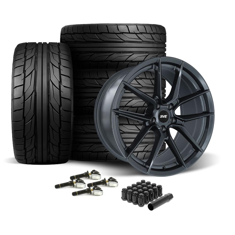 2015-23 Mustang SVE DHP1 Wheel & Nitto Tire Kit - 19x10  - Titanium Graphite