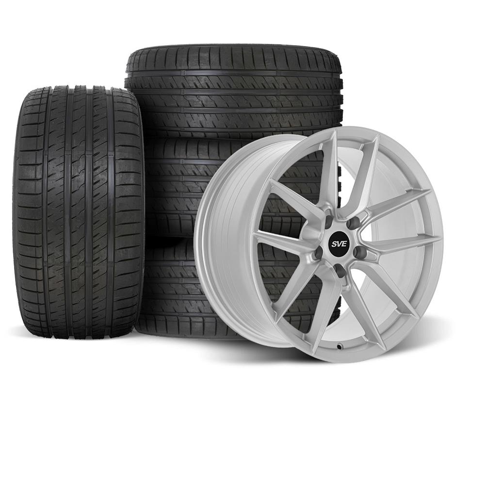 1994-04 Mustang SVE DHP1 Wheel & Sumitomo Tire Kit - 18x9/10  - Matte Silver