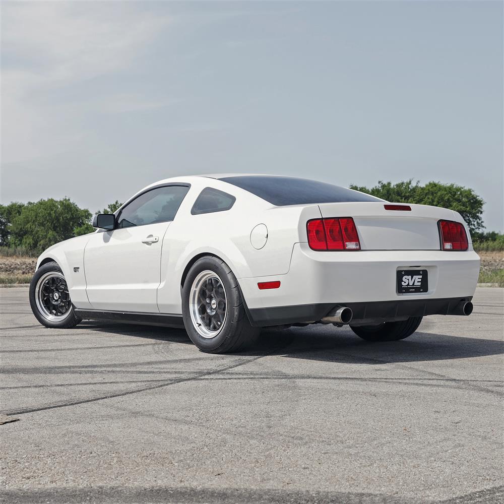 2005-2023 Mustang SVE Drag Comp Rear Drag Pack - 17x10 - Gloss Black - M/T Tires