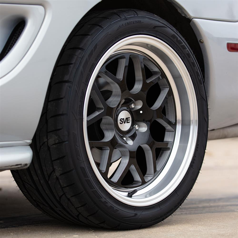 1994-2004 Mustang SVE Drag Comp Wheel & Sumitomo Tire Kit - 18x9/10 - Gloss Black