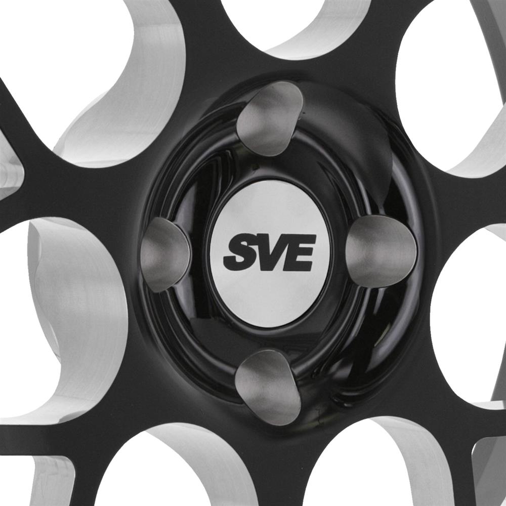 1979-93 Mustang SVE 4 Lug Drag Comp Wheel & Tire Kit - 17x4.5 & 15x10  - Gloss Black - M/T Tires