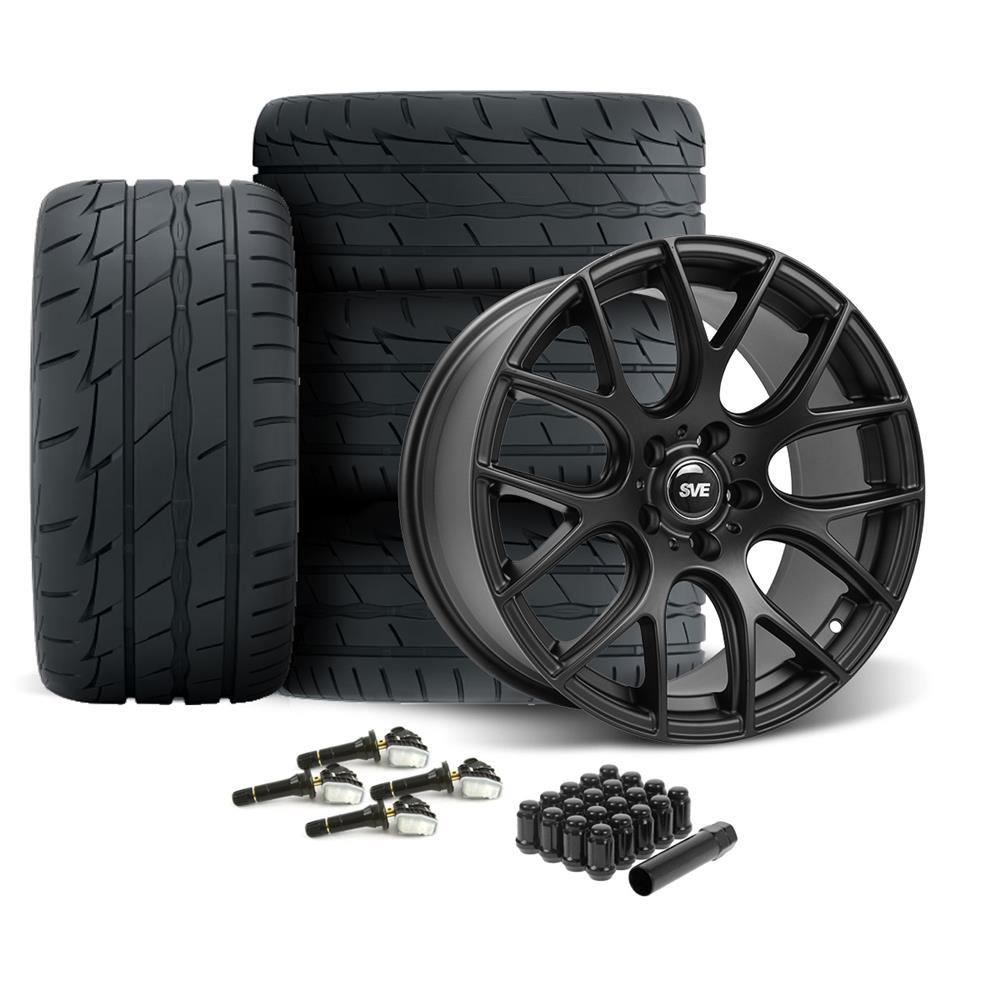 2024 Mustang SVE Drift Wheel & Firestone Tire Kit - 19x9.5 - Flat Black