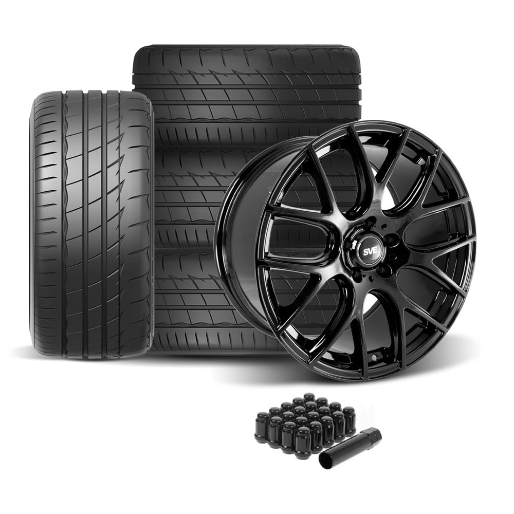 SVE Drift Wheel & Firestone Tire Kit - 19x9.5 - Gloss Black (05-14)