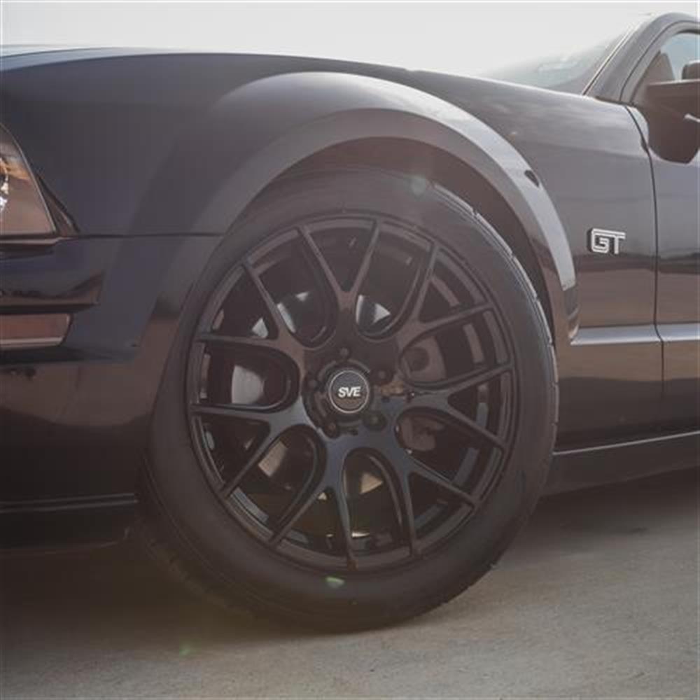 2005-2014 Mustang SVE Drift Wheel & Firestone Tire Kit - 19x9.5 - Gloss Black